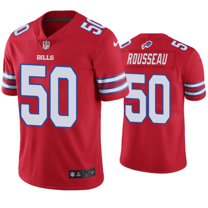 Men Buffalo Bills #50 Gregory Rousseau Nike Red Game NFL Jersey